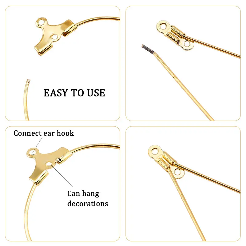 20-108PCS Earring Kit DIY Jewellery Making Supplies Silver Gold Color Copper Hoops Earrings Set with Storage Box Ear Hooks