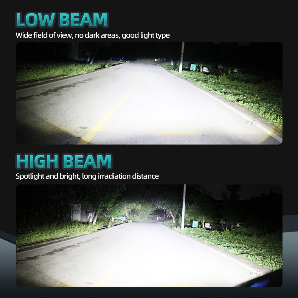 2/4PCS Car KINGSOFE H4 Led Light Headlight H11 Lights 46000LM Auto Lamp For DACIA Sandero 2007 2008 2009 2010 2011 2012 smile