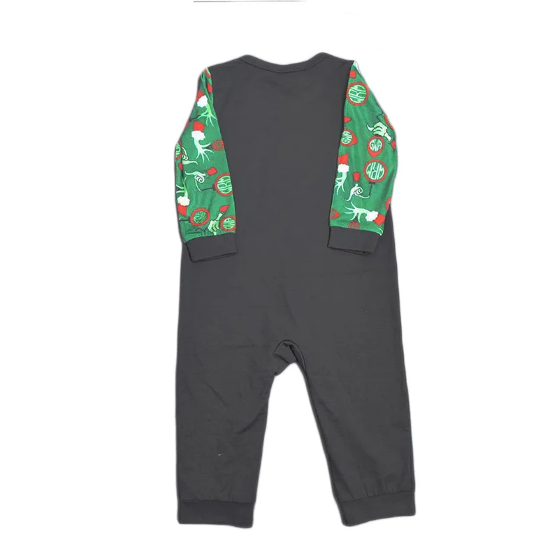 Funny Christmas Family Matching Pamas Set Fluorescence Print Mother Father Kids Clothes Baby Romper Mom and Me Clothing
