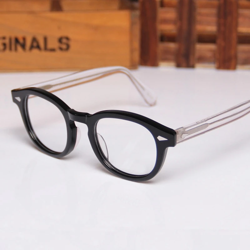 Johnny Depp Lemtosh Reading Glasses for Men and Women Luxury Brand Acetate Blue Light Blocking Stitching Presbyopic Glasses