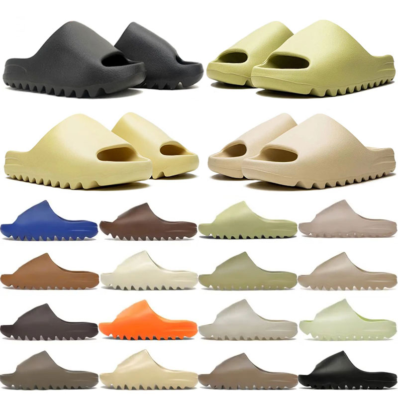 designer slides slippers shoes sandals with box trainers sliders slider Mens Fashion Shoe Bone White Resin Sand Beach Men Womens 2024 News