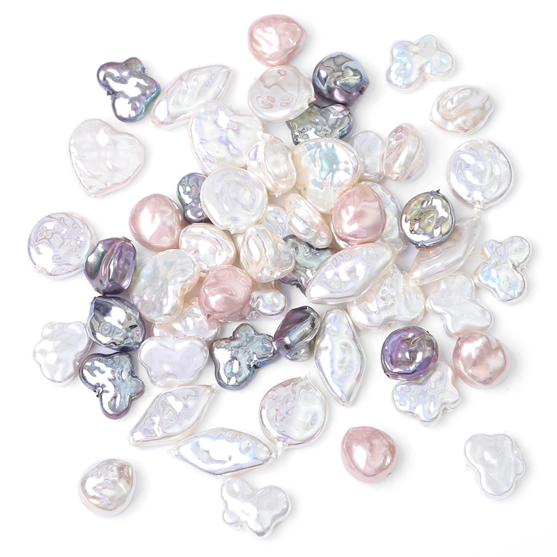 Exquisite Baroque Style Shaped ABS Pearl Beads Charms Heart Butterfly Pendant for Earring Bracelet DIY Jewelry Making Accessorie