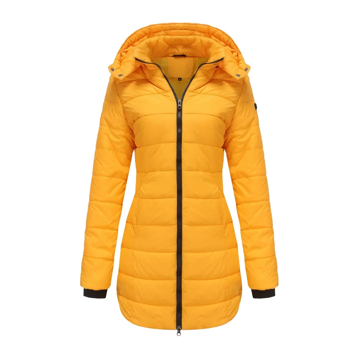 Puffer Quilted Jacket Women Autumn Winter Jackets for Women 2023 Long Parkas Plus Big Large Size Navy Gray Black Green Red New