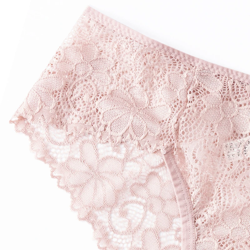 1Pcs Sexy Underwear 2025 For Women new Briefs Low-Rise Bow Soft Lace Breathable Transparent Female Panties Ladies Intimates BANNIROU