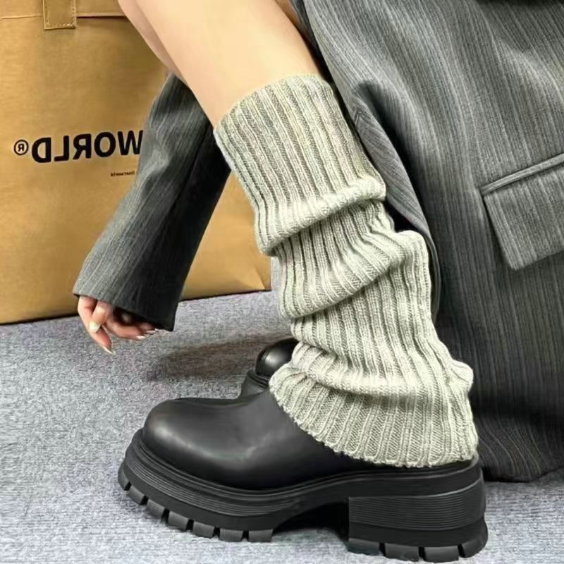 New Women Autumn Winter Knitted Foot Cover Jk Lolita Leg Warmer Long Socks Korean Y k Punk Gothic Crochet Boot Cuffs