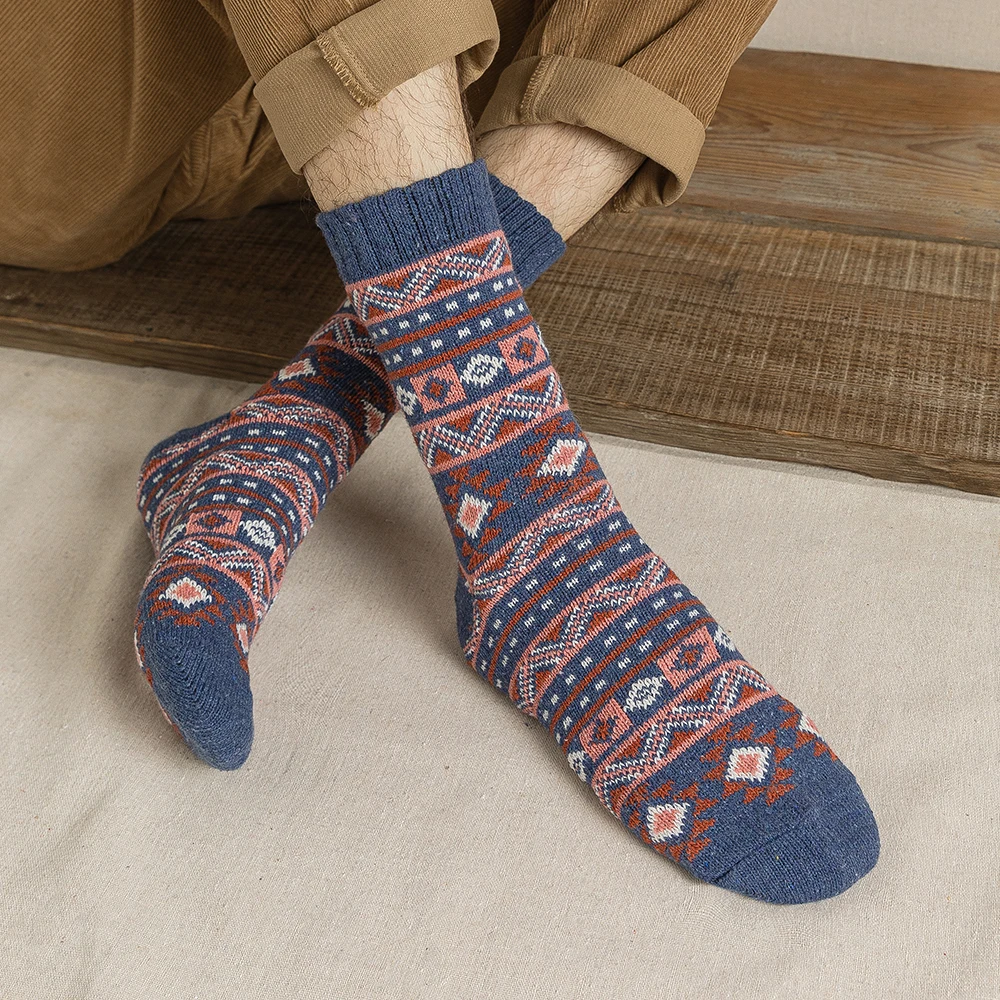 5Pairs New Design Witner Socks Thick Warm Christmas Socks Man Women Couple Socks Free Size 9021
