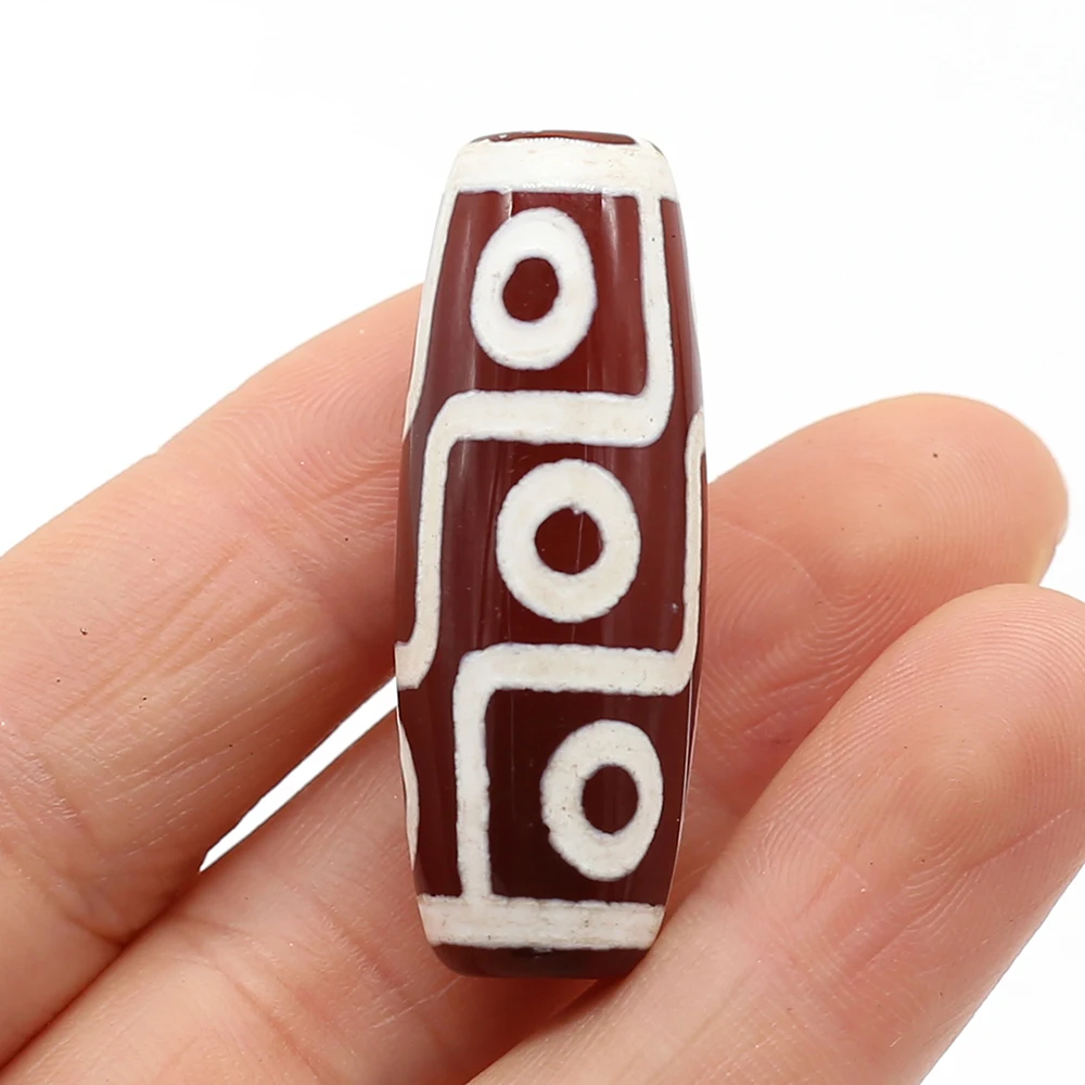 Tibet Dzi Natural Agates Bead Through Hole Vintage Natural Stone Bead for Making DIY Jewerly Necklace Earrings Gift 14x40mm