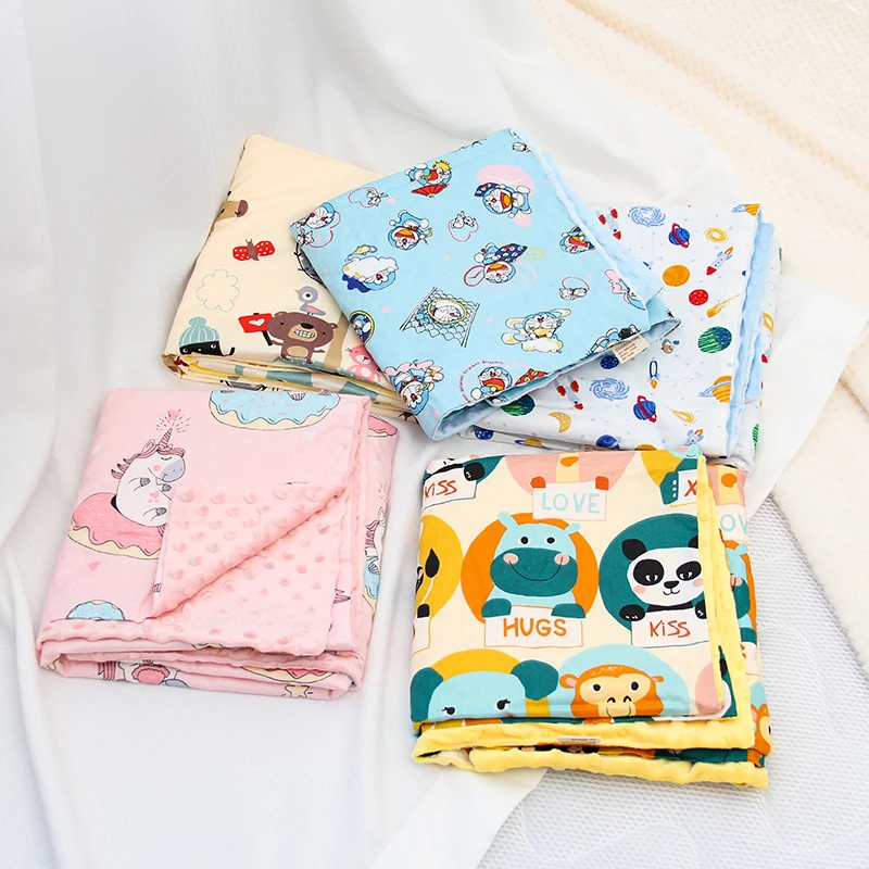 Autumn and winter children's thickened blanket swaddle children's blanket soothes baby comfortable newborn quilt
