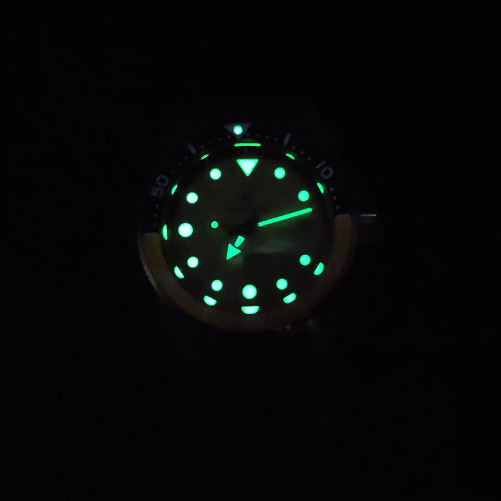 PARNSRPE Luxury Men's Watch 40mm Sapphire Glass Yellow Themed Automatic Mechanical Watch Japan NH35A with Luminous Aseptic Dial