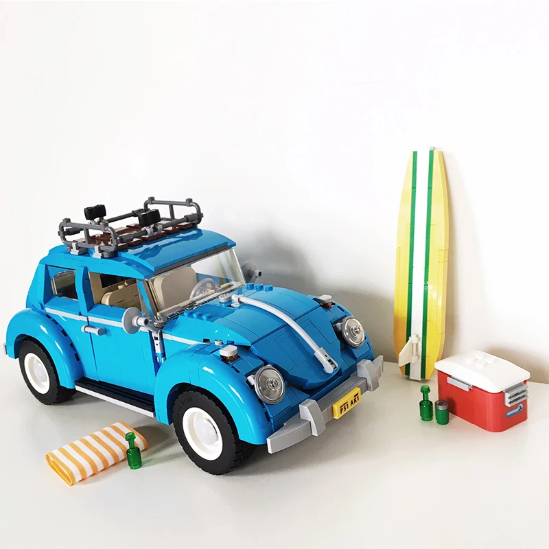 Blue Beetle Classic Car High difficulty Assembly Interwoven DIY Building Blocks 10252 Model Car Boy Toy Christmas Birthday Gift