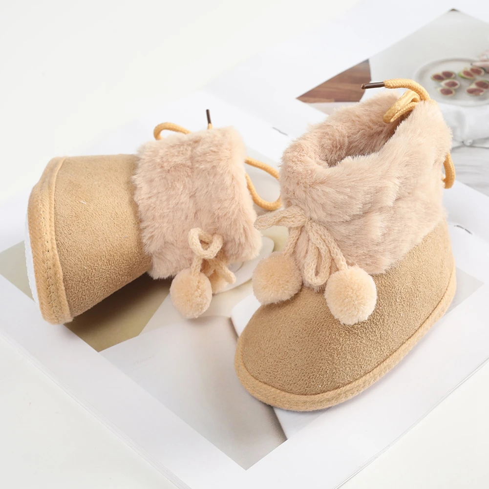 Winter 2025 Snow Baby Boots Newborn new Warm Booties Soft Sole First Walkers Shoes for Baby Girls Boys Infant Shoes Toddler 0-18Months