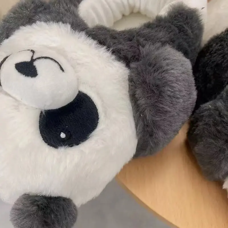 Kawaii Panda Slippers Lovers Womens Man Bedroom At Home Warm Winter Lovelys Bear Shoes For Girls Boys