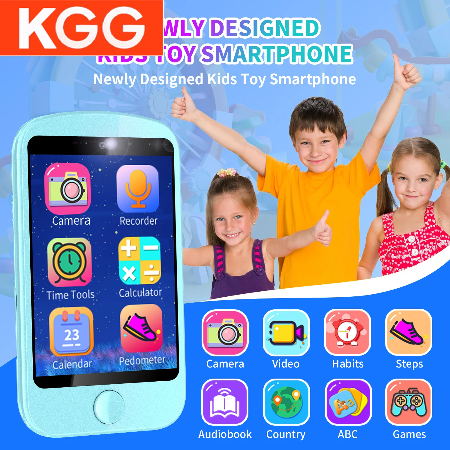 Children Smartphone 2G Camera Video Record Music Play Pedometer new 19 Games Habit 2025 Tracking Girls Boys Clock Smart Watch Kids