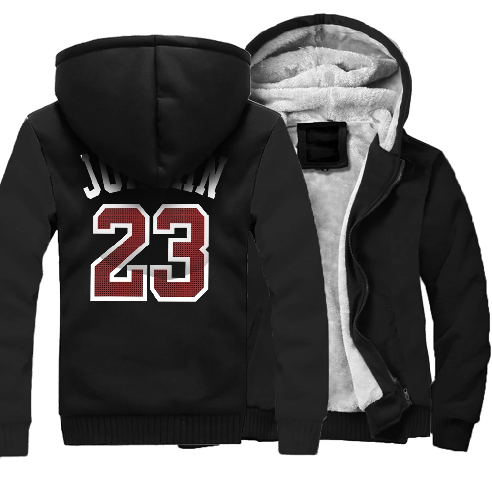 2025 JDN 23 Letter Print Men Women Jackets hot winter new thicken fleece Baskerball Jersey hoodies Sweatshirt Zippered Windproof Clothing