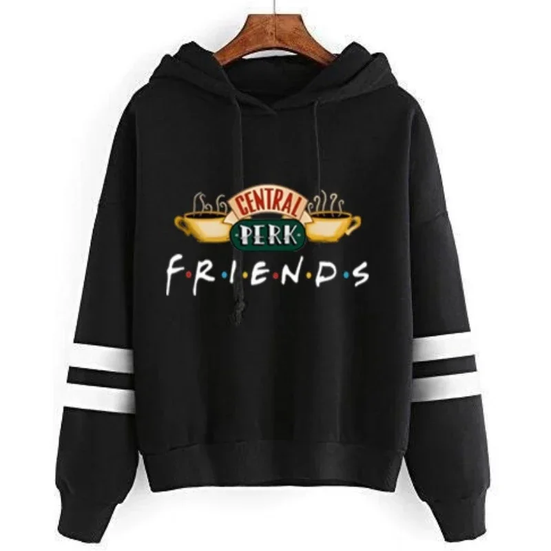 Friends Letter Printing Hoodies for Women Daily Sport Pullover Sweatshirt Casual Female Fleece Loose Outdoors Tops