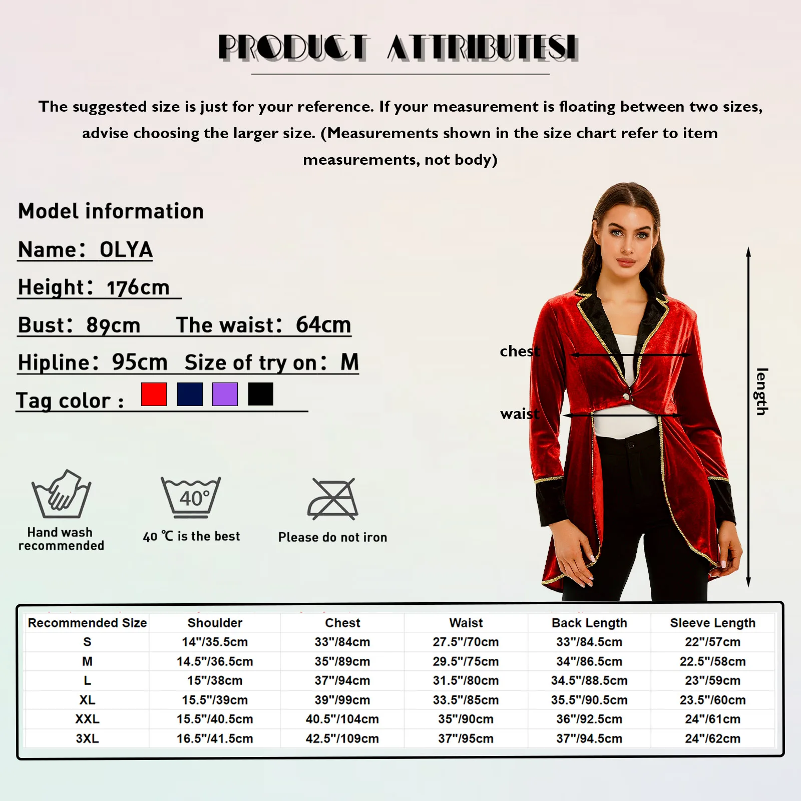 Womens 2025 Circus Ringmaster Jacket Tailcoat Showman Costume Veet Blazers Coat Halloween new Carnival Cosplay Party Rave Outfit
