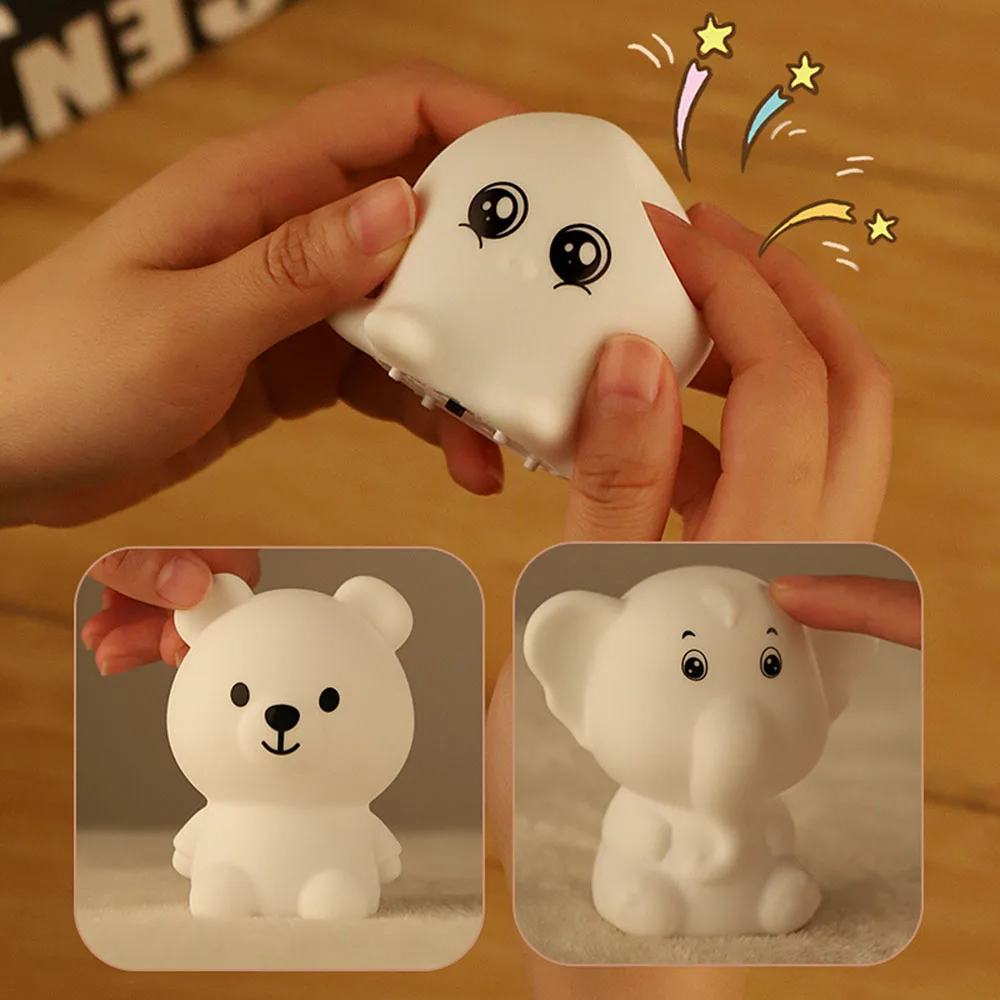 new Soft Silicone Animal Patting Light Lightweight Ambience Light For 2025 Kids Children Adult Room Decor