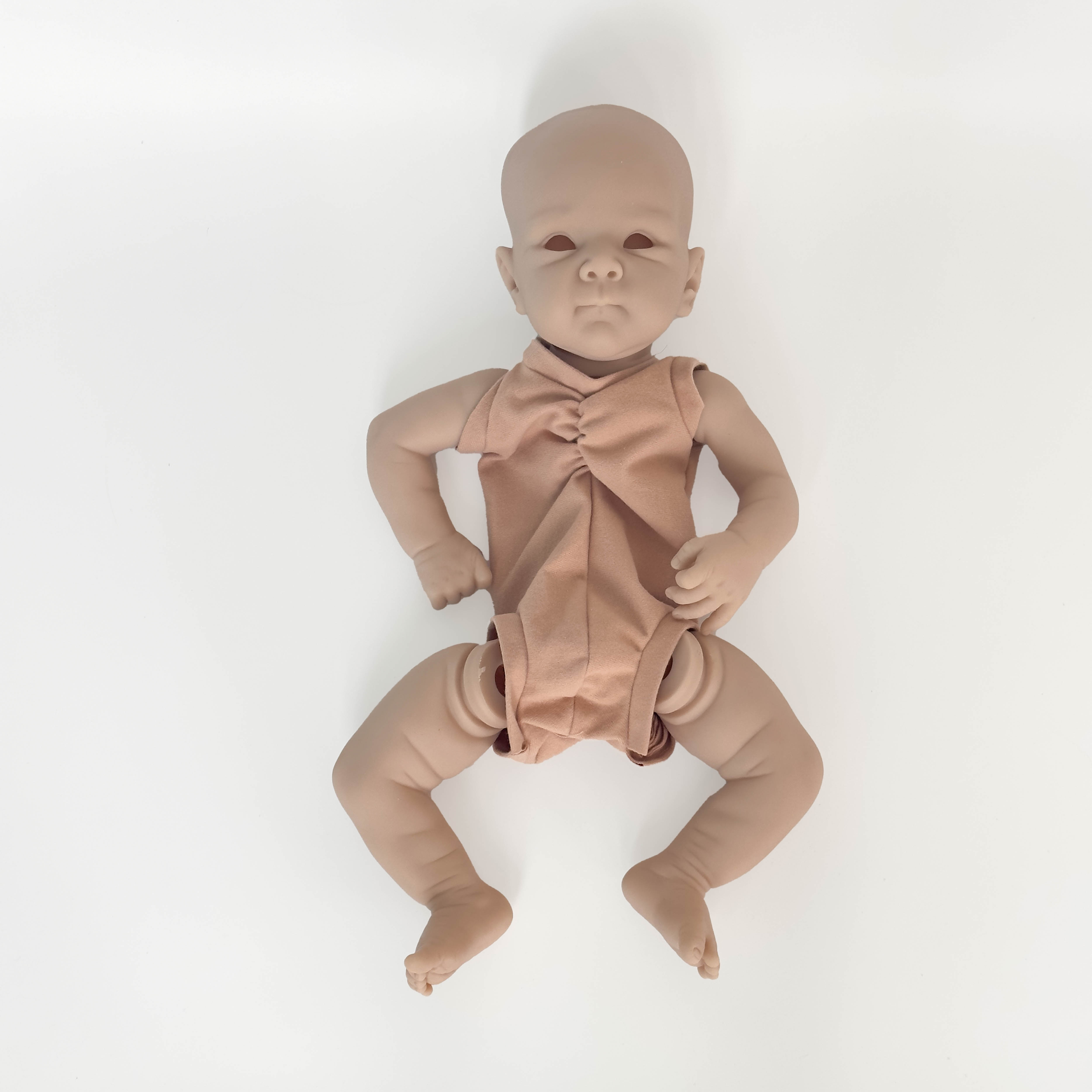NPK 18inch Reborn Doll Kit Bettie Lifelike Unfinished Unpainted Fresh Color Blank Doll Kit with cloth Body
