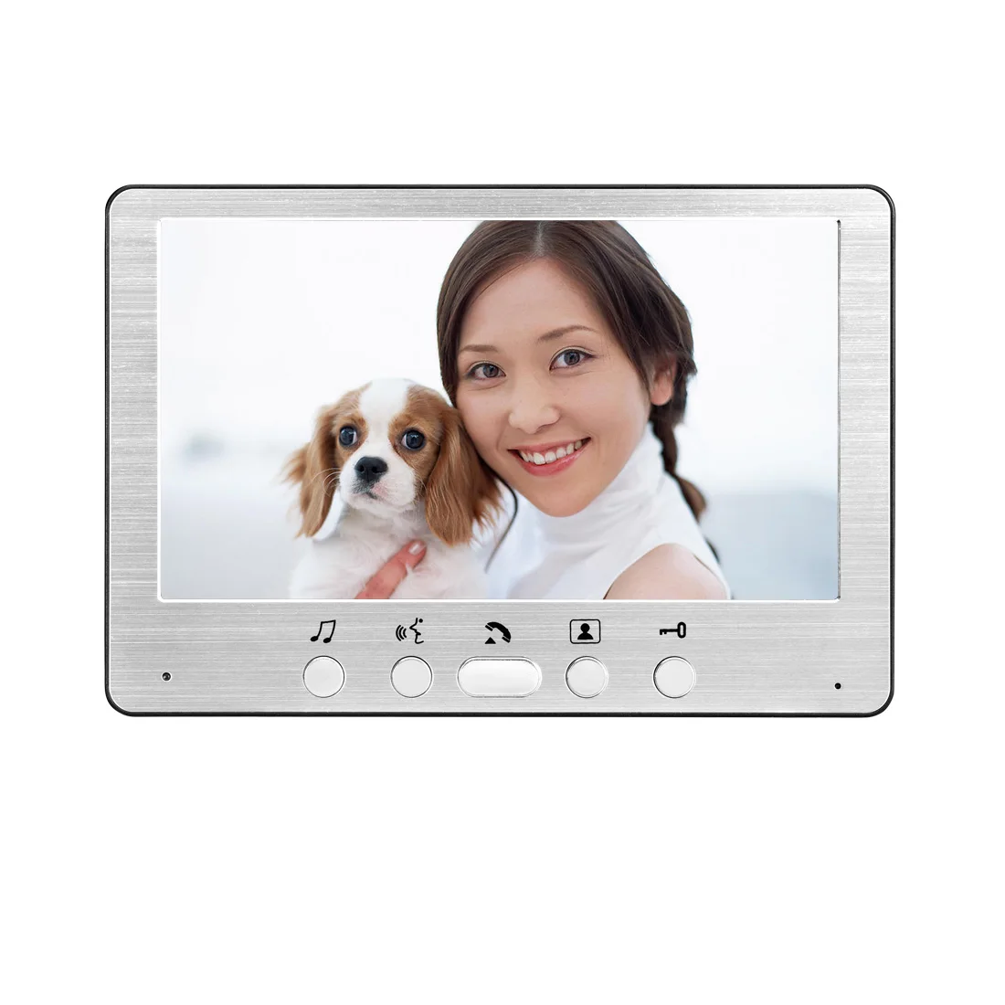 Visual Intercom Doorbell 7''Color Wired Video Door Phone System Indoor Monitor Outdoor IR Camera Rain Proof And Unlock