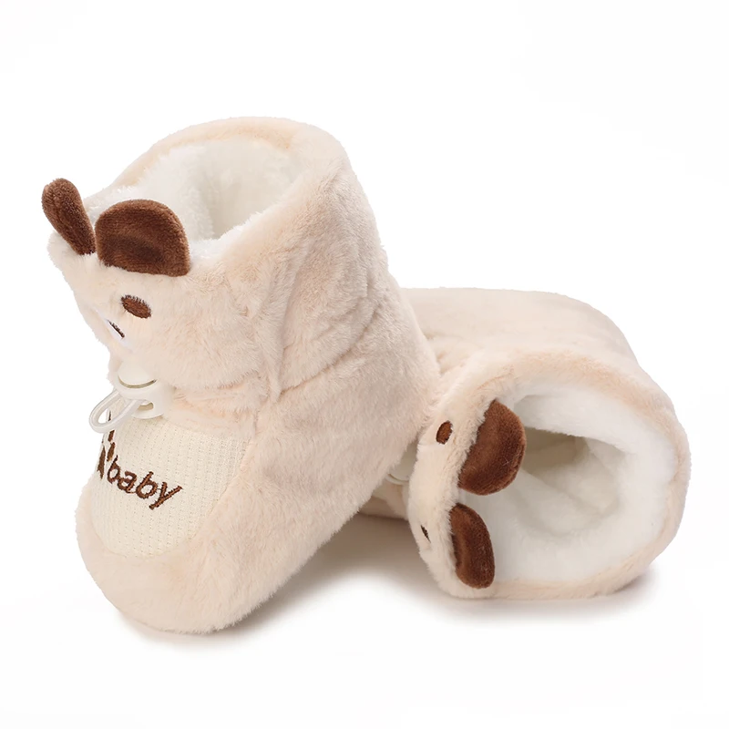 Autumn and Winter Warm Newborn Boots 2025 1-year-old Baby Girls and Boys Shoes Preschool Soft new Sole Fur Snow Boots 0-18M
