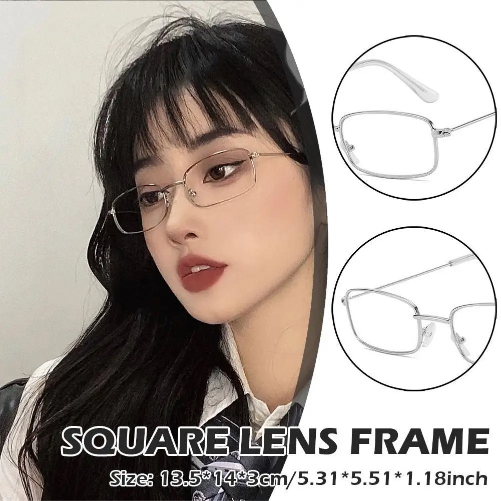Small Square Alloy Frame Glasses Retro Reading Glasses Anti Blue Light Presbyopic Glasses Women Men Metal Clear Lens Glasses