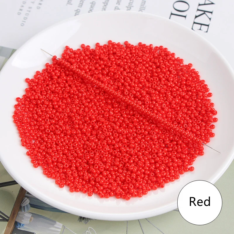 Czech Uniform Round Glass Seed Beads Candy Color Small Craft Beads For DIY Handmade Jewelry Making Accessories 12Gram/lot