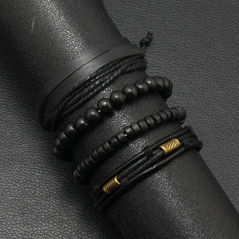 Handmade DIY Leather Bracelet For Men with Multi-layer Woven Leather for Men and Women's Universal Leather Bracelet DIY Jewelry