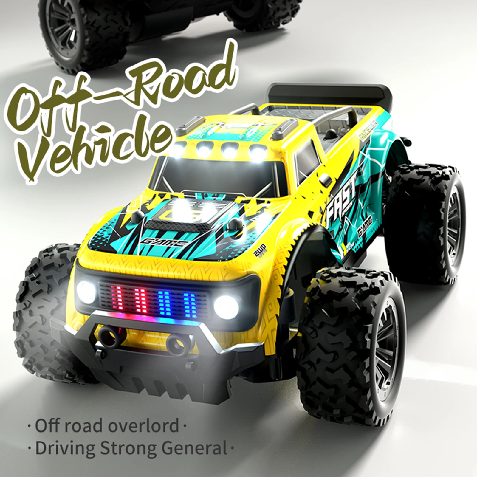 4WD RC Car With Led Lights 2.4G Radio Remote Control Cars Buggy Off-Road Control Trucks Boys Toys for Children 1:20 18Km/h