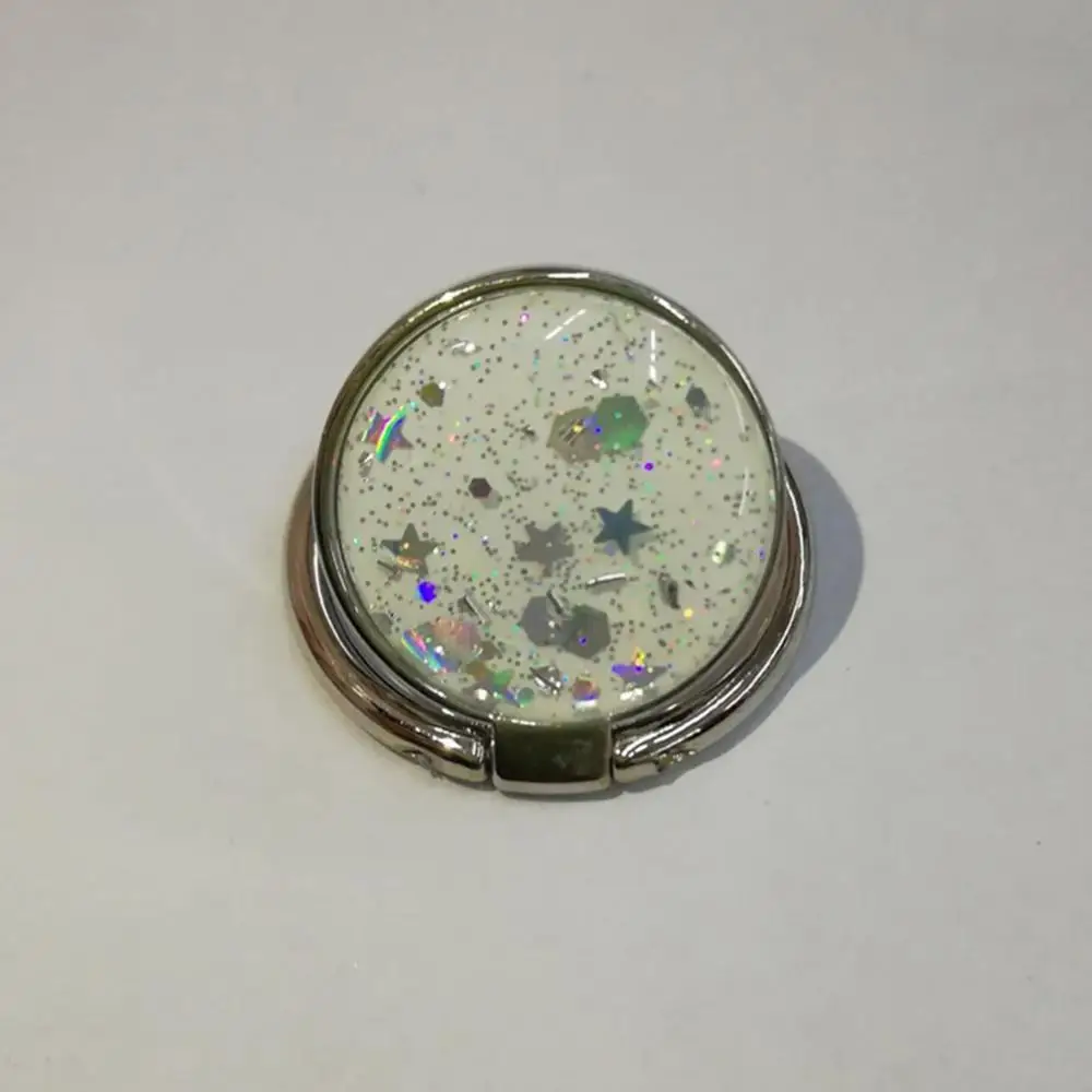 360 Degree Rotating Phone Buckle Bracket Flash Powder Shell Pattern Finger Ring Holder Stand Zinc Alloy Stable Support