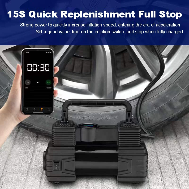 Car Tire Pump 150PSI 12V 2025 Electric Air Pump new LED Emergency Flashlight Heavy Duty Air Compressor Car Tyre Iator for All Vehicle
