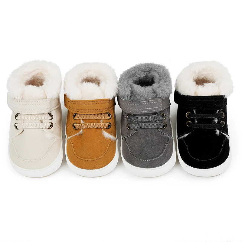 2025 Lioraitiin 0-18M Infant Winter Snow Boots Hook & Loop Closure new Boots Warm Baby First Walker Shoes