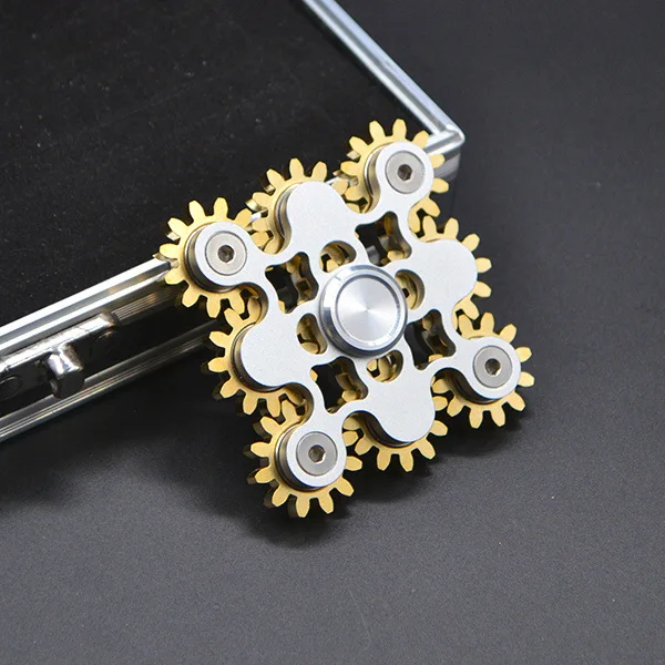 New Multi Gear Rotating Fidget Spinner Boy Gift Nine Tooth Linkage Finger Tip Gyroscope Anti-Anxiety Toy For Kids Adults Gift