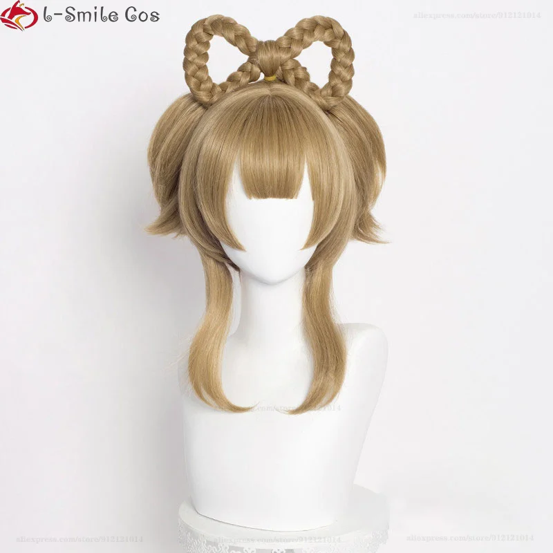 Yaoyao Cosplay Wig Long 40cm Brown 2025 Heat Resistant Synthetic Hair Halloween Party Anime Cosplay Wigs new + Wig Cap