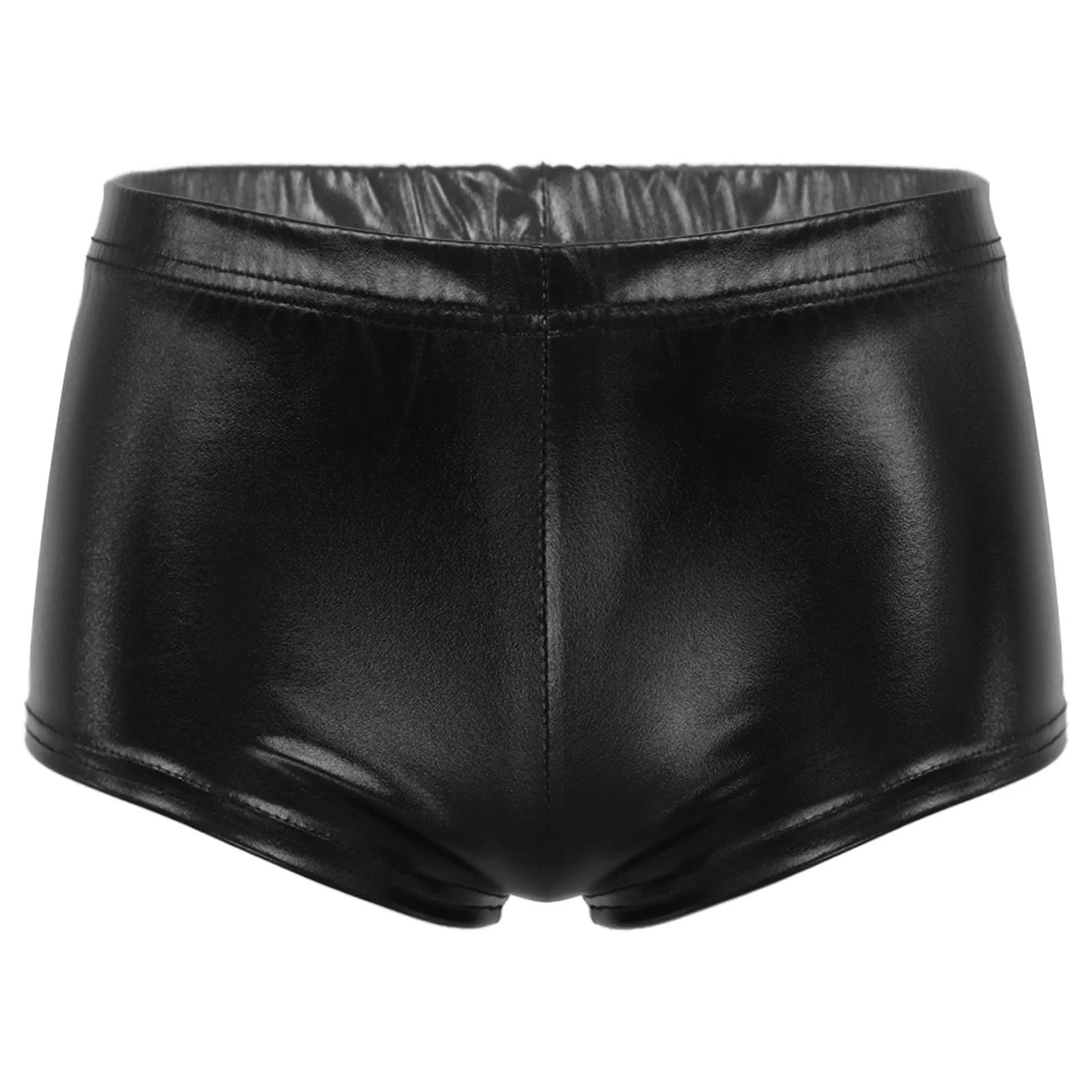 Womens Elastic Waistband Hot Shorts Pants Shiny Low Waist Booty Shorts Party Rave Club Pole Dance Dance Performance Costume