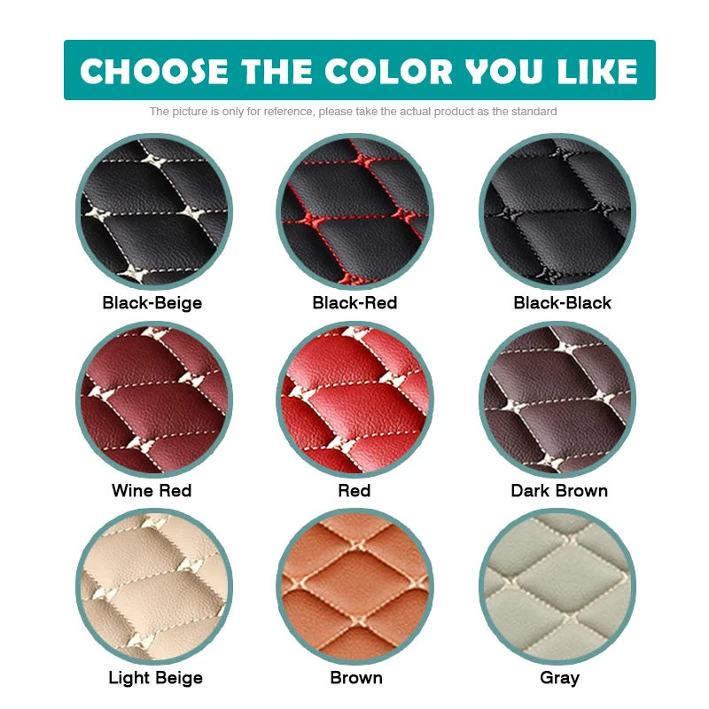 Mats Car For Floor Peugeot 2008 P24 2020 2021 2022 Leather Mat Rugs Durable Pad Anti Dirty Carpets Set Car Accessories smile