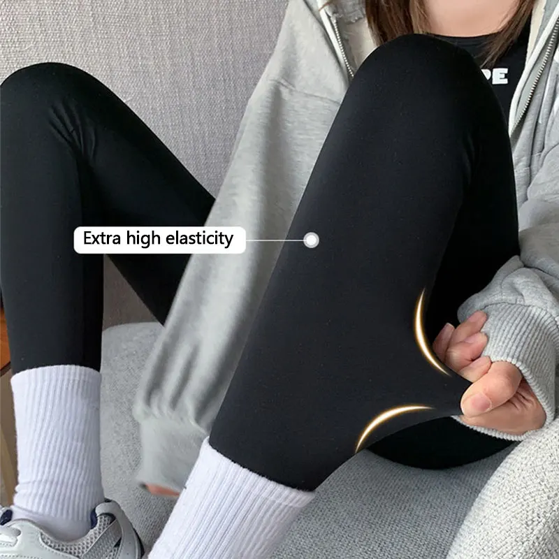 Winter Leggings Tights Women Velvet Legging High Waist Thermal Cashmere Pantyhose Warm Elastic Knitted Thick Slim Stockings 2023