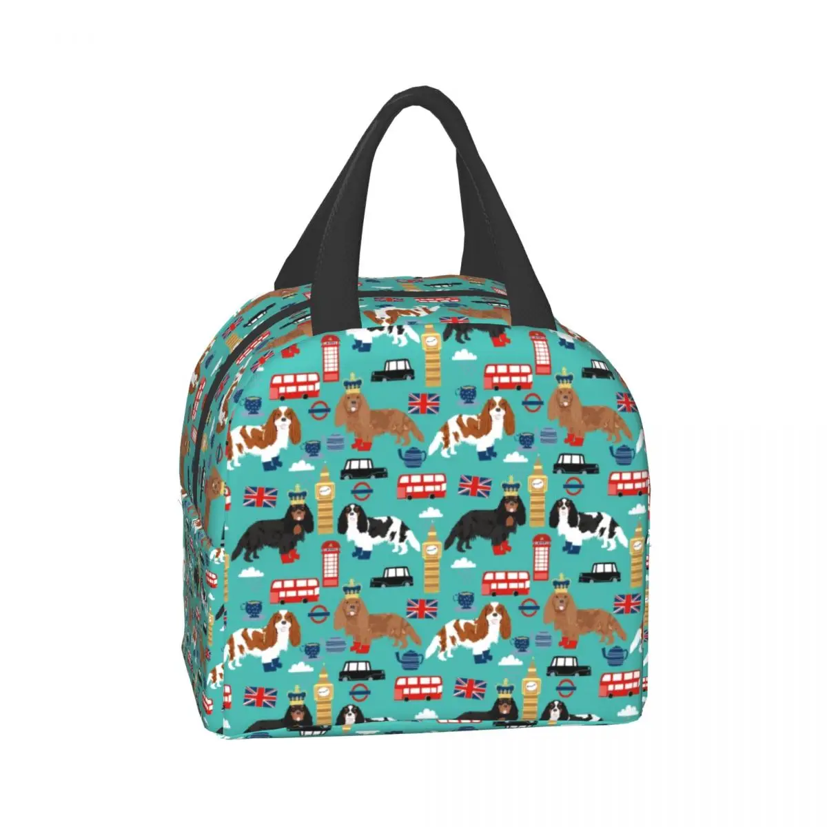 Pet Dog Cavalier King Charles Spaniel Insulated Lunch Bag for School Office Resuable Cooler Thermal Lunch Box Women Children