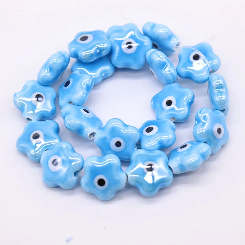 Beautiful Flower Shaped Ceramic Beads For Jewelry Making DIY Necklace Bracelet Colour Porcelain Flowers Jewelry Accessories