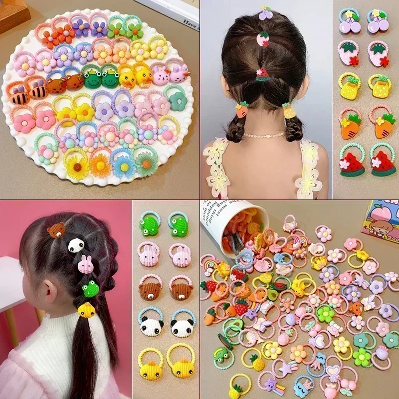 Children's Rubber Band Does Not Hurt The Hair Elastic Good Girl Baby Head Rope Small Tie Chirp Scrunchies Headdress