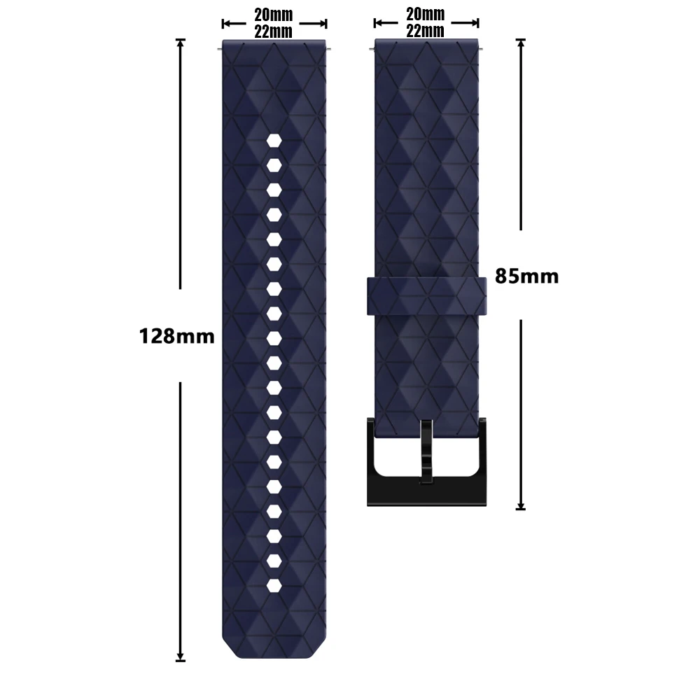 Sports Silicone Watch Straps For Samsung Galaxy Watch 6 5 Pro 44mm 40mm 4 6 Classic 43mm 47mm Football Pattern 20mm 22mm Band