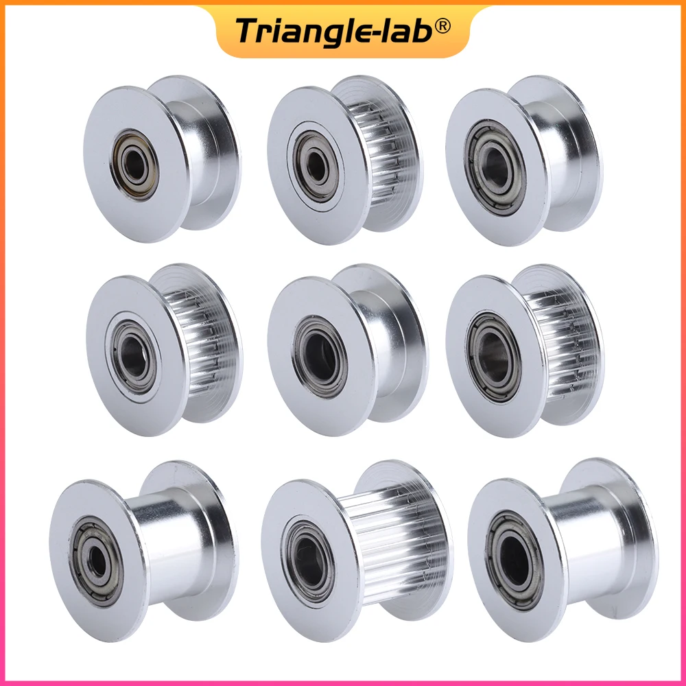 Trianglelab Synchronous Timing Belt Idler 20 Teeth Bore 3/4/5mm with Bearing for Timing belt Width 6MM 10MM 3D Printer