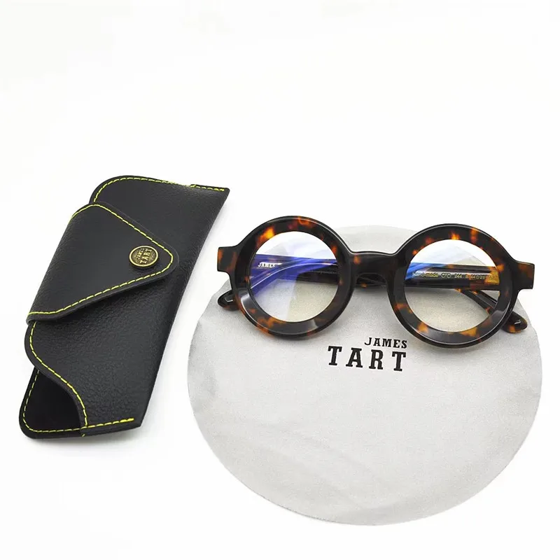 JAMES TART 244 Optical EYEGLASSES For Unisex Retro Style Anti-blue Light Lens Plate Round Full Frame With Box