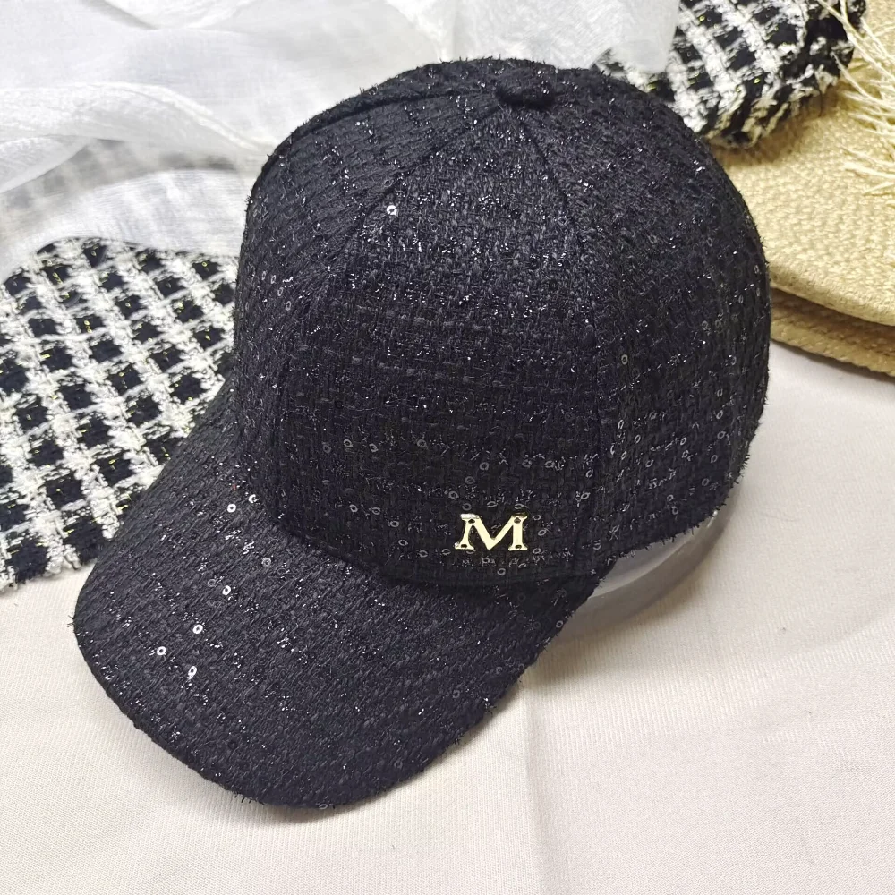 Men Cap Luxury Sequins Letter Women Sun Hat High Quality Autumn Outdoor Leisure Hip Hop Pointed Hat