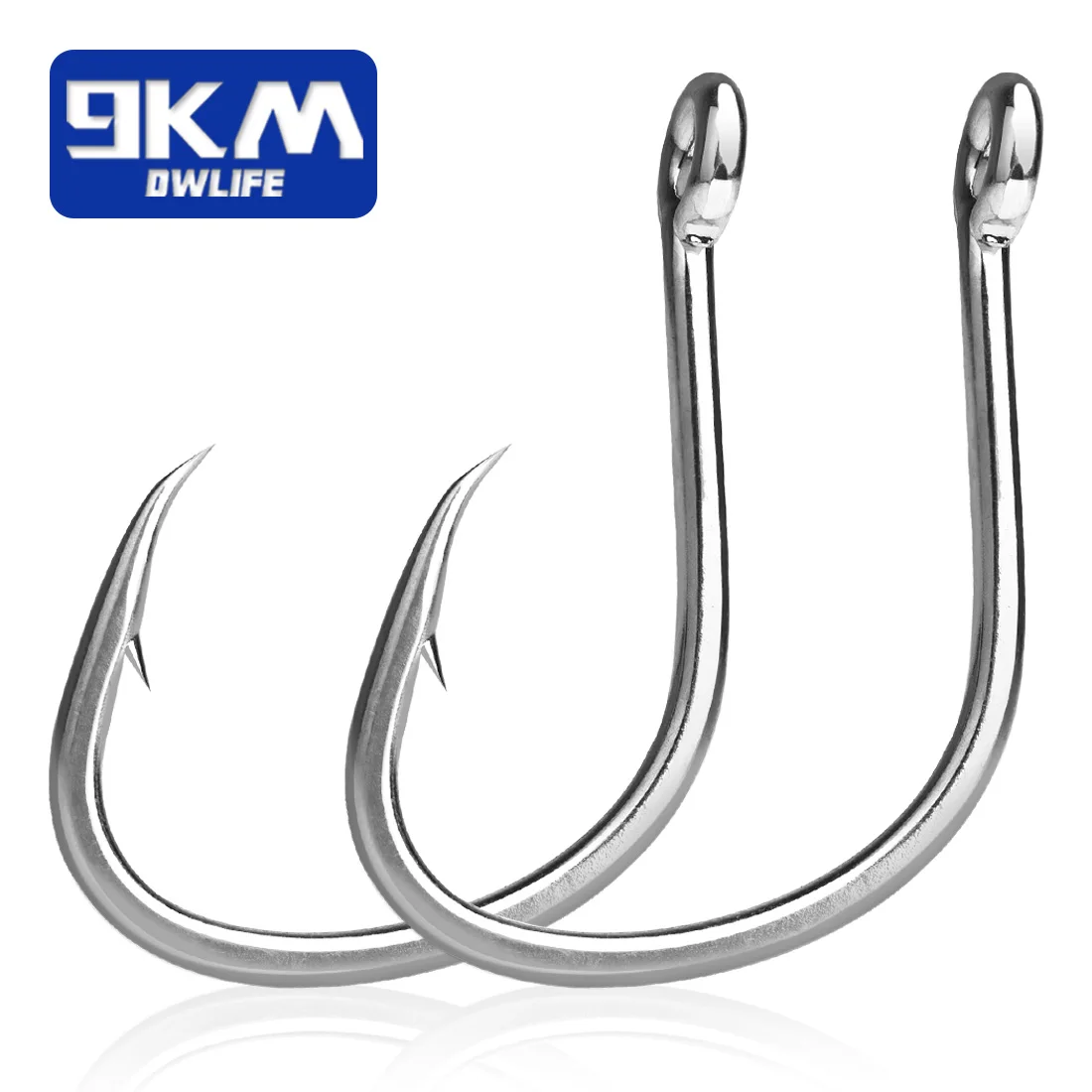 9KM Fishing Hooks Saltwater Live Bait Hooks 25~100Pcs Circle Hooks Catfish Hooks Wide Gap Non-offset Hook Bass Octopus Barb Hook
