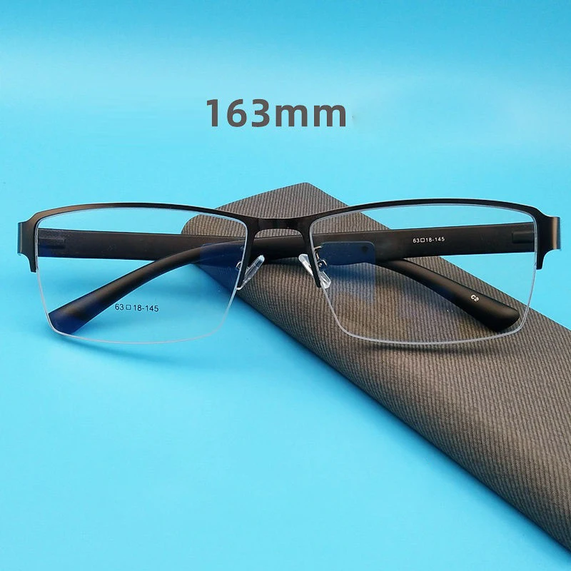 Vazrobe163mm Oversized Myopia Glasses Male Eyeglasses Frame Men Big Face Anti Blue Light 0 -100 150 200 250 300 Wide Spectacles