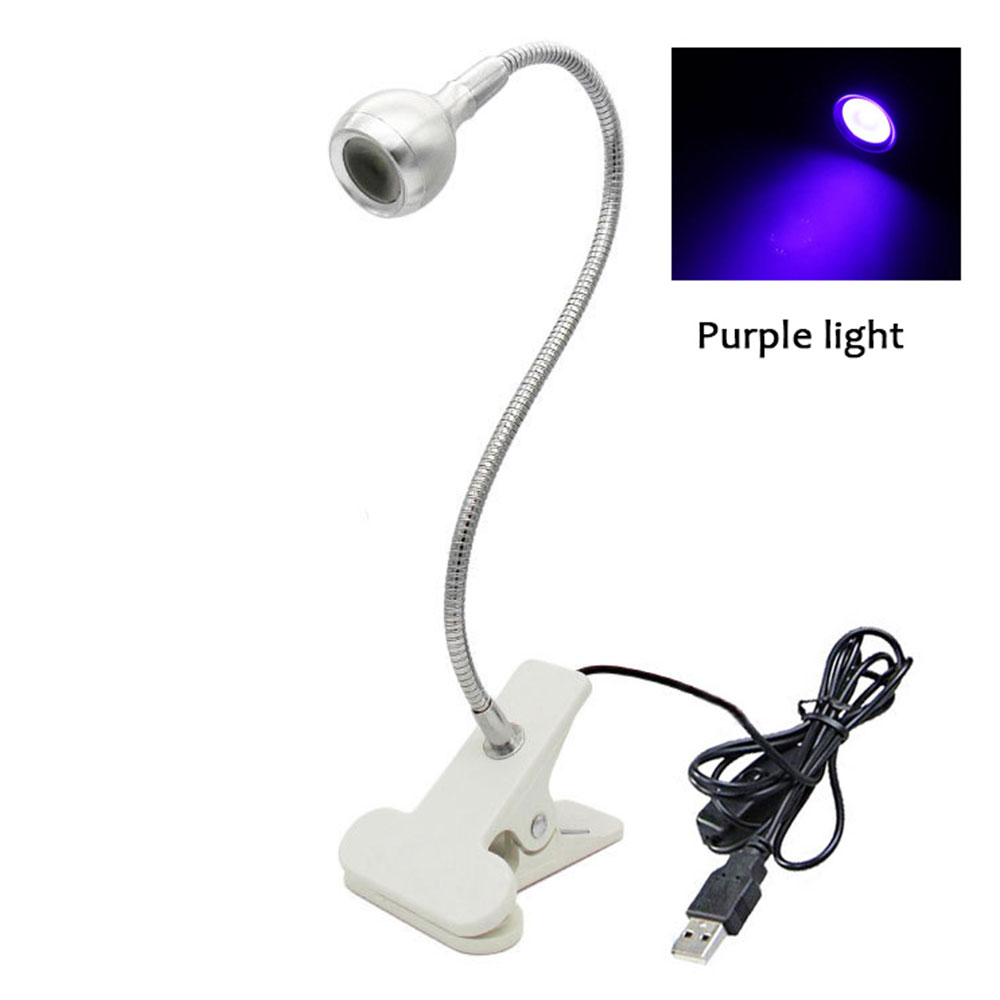 Led Ultraviolet Lights Dryer UV Nail Clip-On Flexible Metal Tube UV Lamp USB UV Gel Desk Lamp for Nail 97329 c96f0