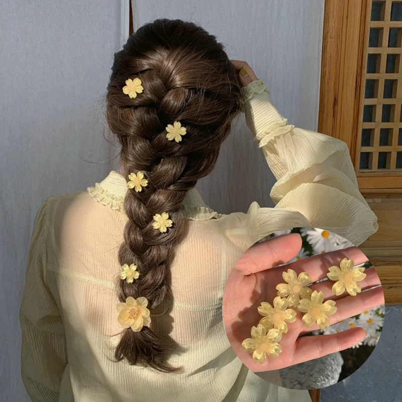 Cherry Blossom Hair Clip Mini Hairpin Girl s Grab Children Small Headwear Side Cute Womens Accessories