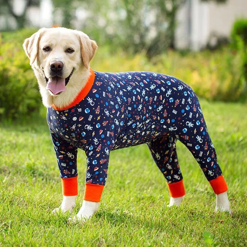 Dog Pamas for Medium Large Dogs Soft Cozy Clothes Jumpsuit Full Covered Belly Pet Recovery Suit Girl Boy Cuttable
