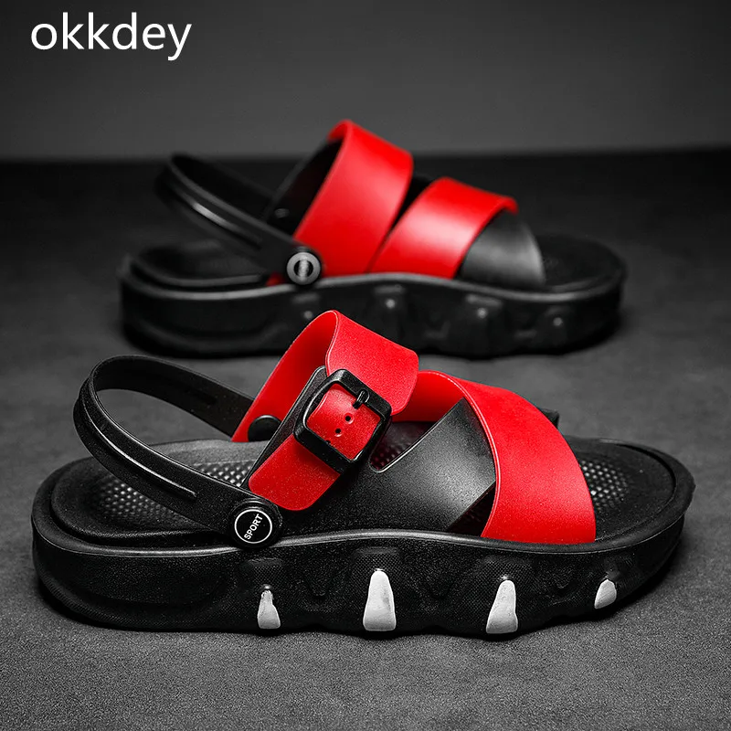 Beach Sandals for Men Casual Platform Outdoor Comfortable Trendy All-match Breathable Wear-Resistant Non-slip Shoes Summer Main