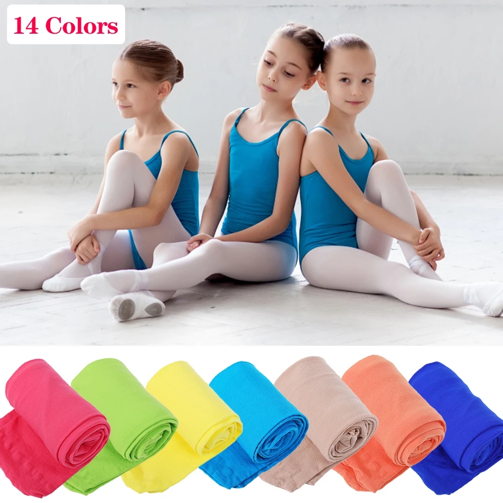Kids 2025 Pantyhose Ballet Dance Tights for Girls Stocking Children Veet new Solid Color Pantyhose Girls Gymnastics Dance Ballet Tights